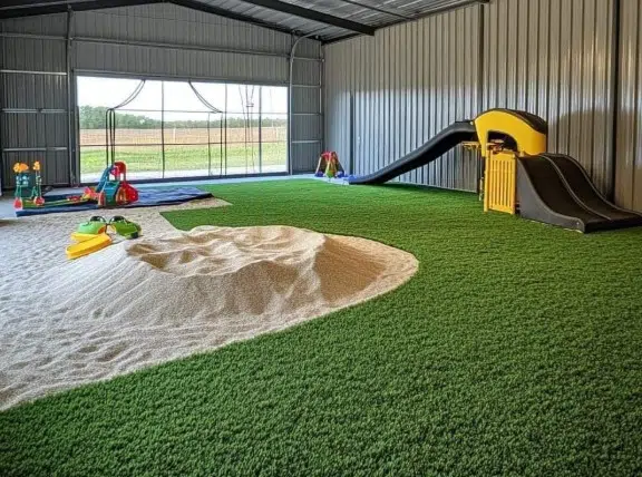 公共の遊び場のための商業遊び場芝生ソリューション - Mighty Grass
