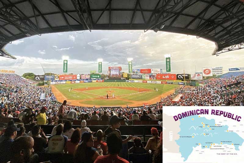 Dominican Republic baseball stadium map