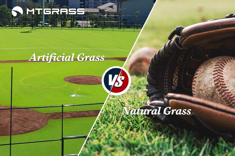 natural grass vs artificial grass baseball field