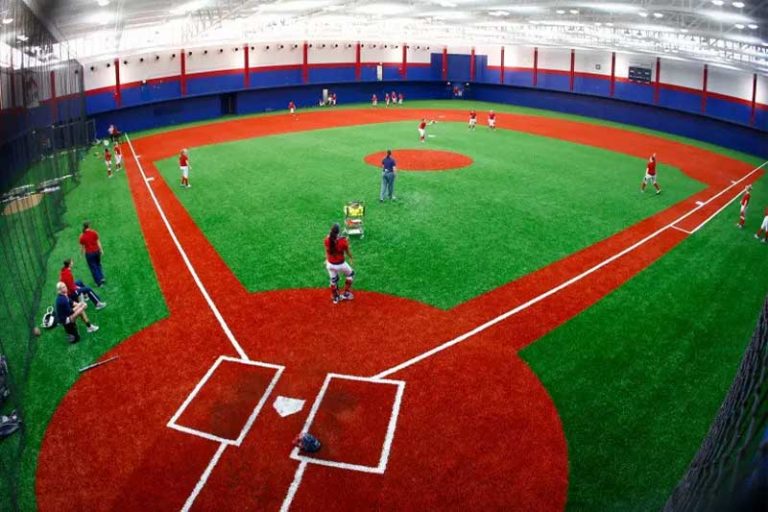 indoor baseball turf field