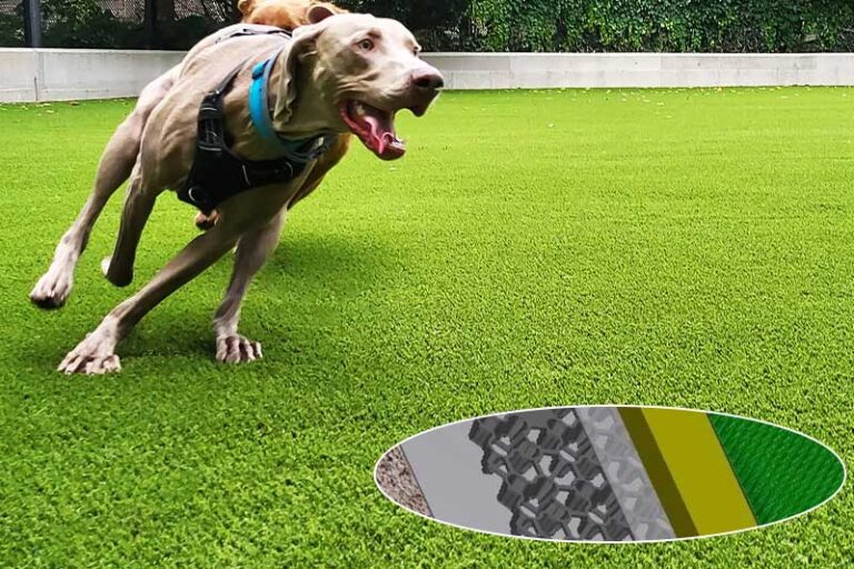 what to put under artificial grass for dogs