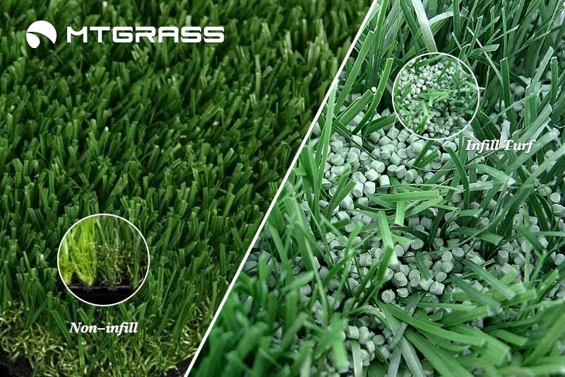 non infill vs infill artificial grass