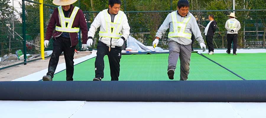 playground artificial turf installation