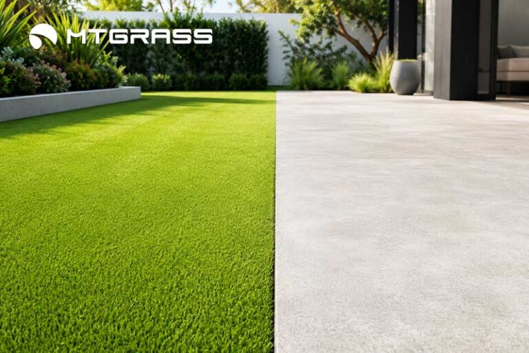 artificial grass vs concrete surface
