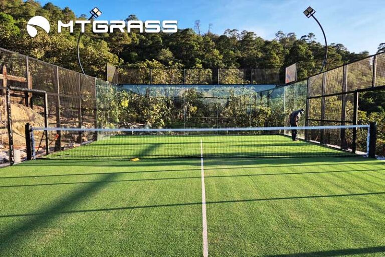green synthetic turf for padel court