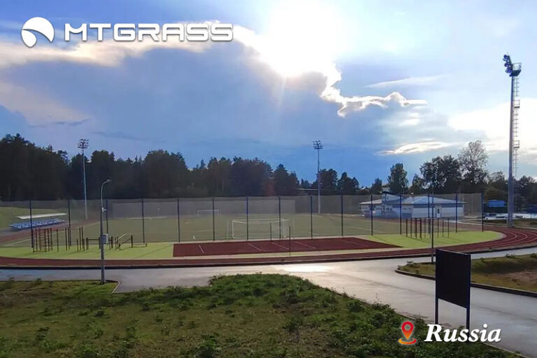 artificial turf football field project in russian