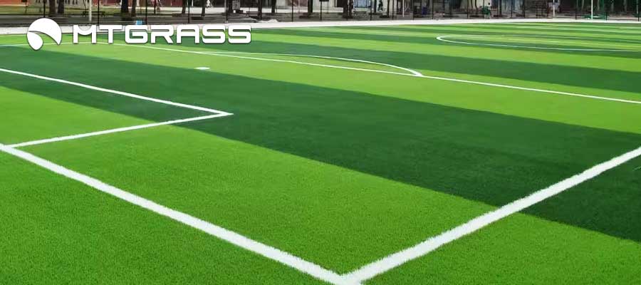 school artificial turf soccer field